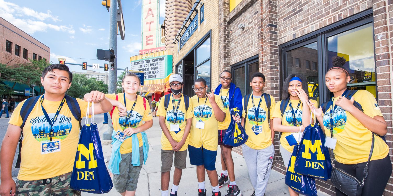 Center for Educational Outreach's College Day Middle School Program on UMich Campus--7-31-2019